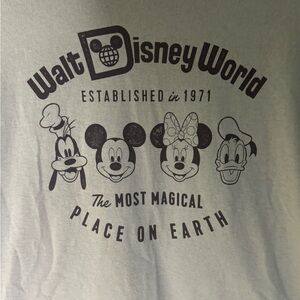 Disney Most Magical place on earth tee. 
Size Medium- light green/olive color